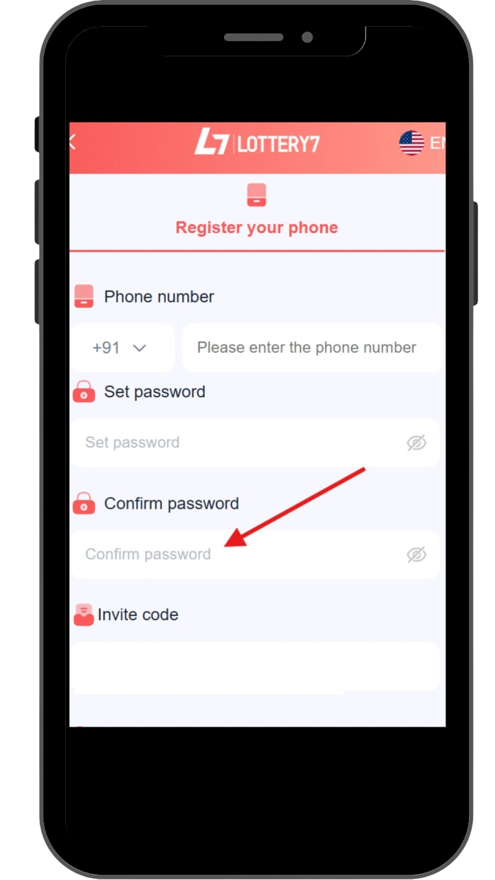 Re-enter the password again to confirm it